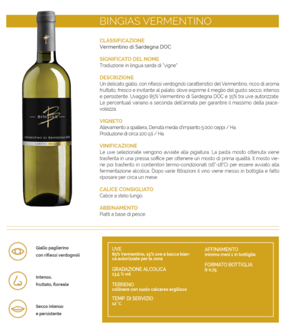 Bingias - Vermentino di Sardegna D.O.C. - immagine 2
