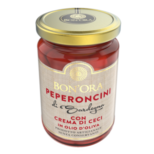 Peperoncini con crema di ceci