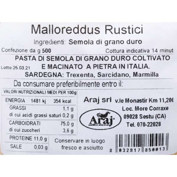 Malloreddus Rustici Arcobaleno - immagine 2