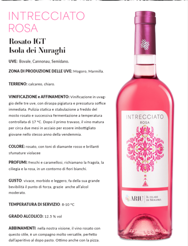 Intrecciato Rosa- IGT Isola Dei Nuraghi - immagine 2