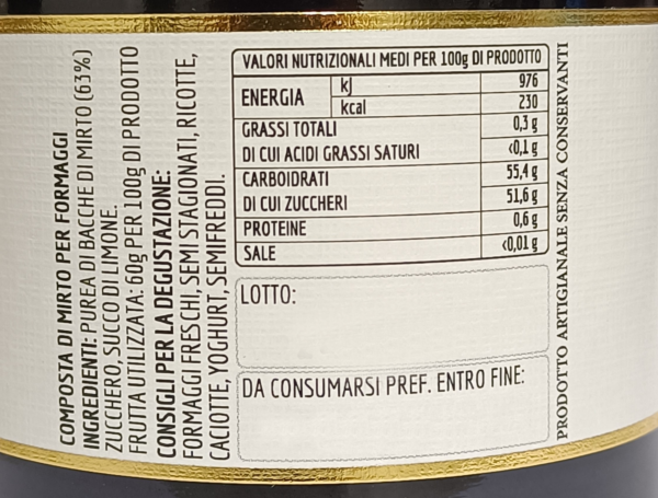 Composta  di mirto selvatico per formaggi - immagine 3