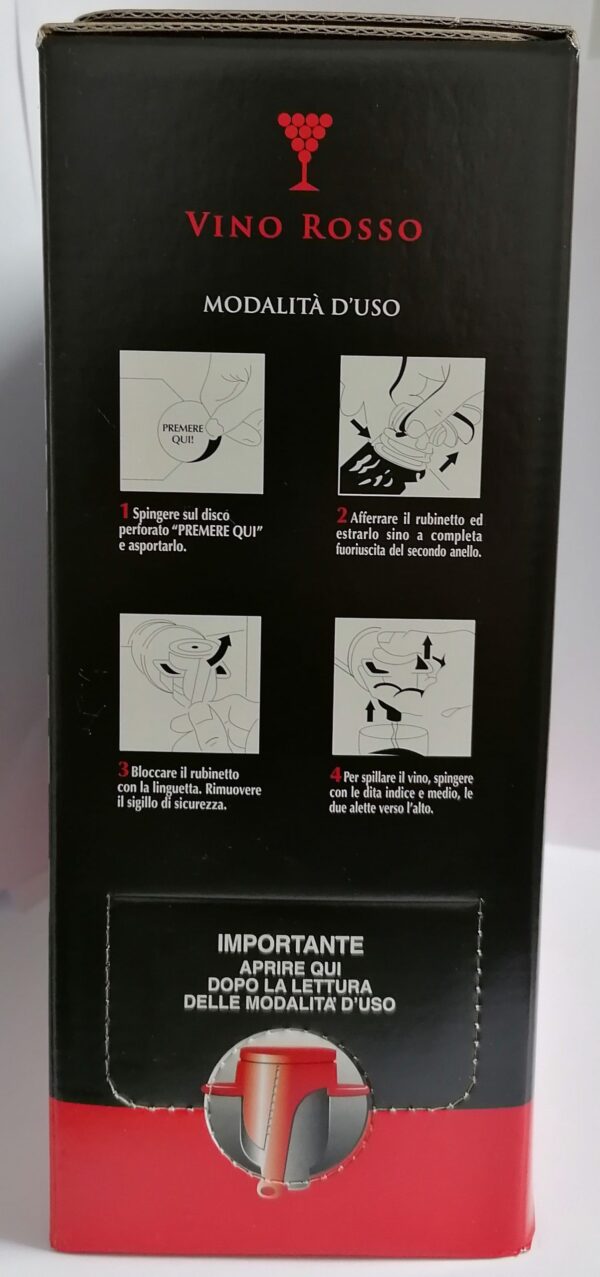Bag in Box - Vino Rosso -  lt.5 - immagine 3