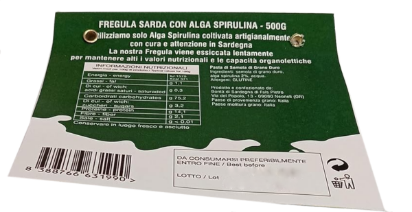 Fregola Sarda media con Alga Spirulina - immagine 3