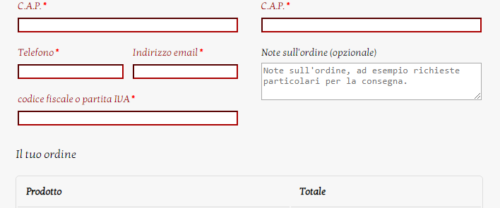 note ordine